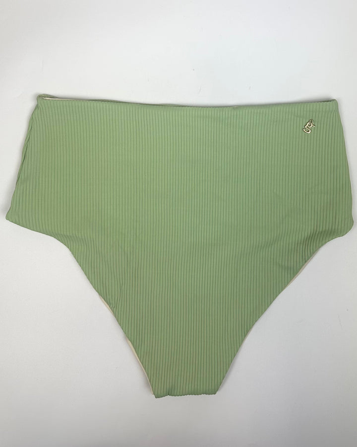 Mint Green Ribbed High Waist Bikini Bottom - XS, S, M, L, XL