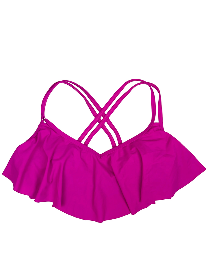 Magenta Pink Strappy Bikini Top - 1X