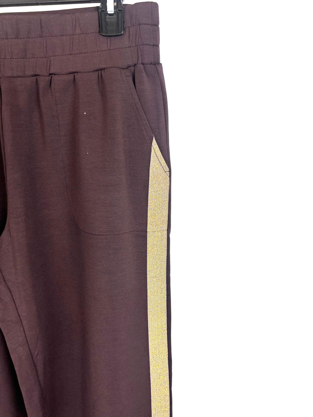 Brown with Gold Side Stripe Pants- Size 6/8