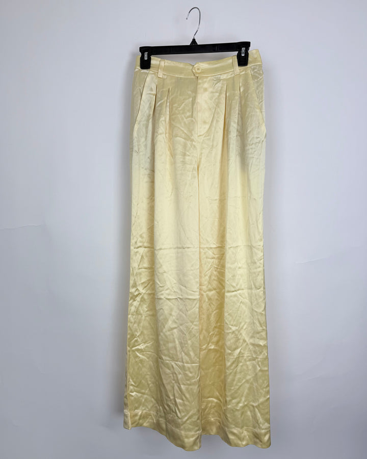 Yellow Wide-Leg Flowy Trousers - Size 2/4