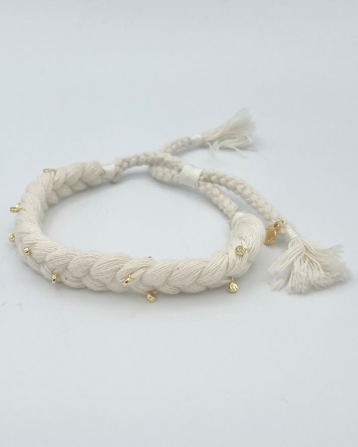 Cream Braided Bracelet