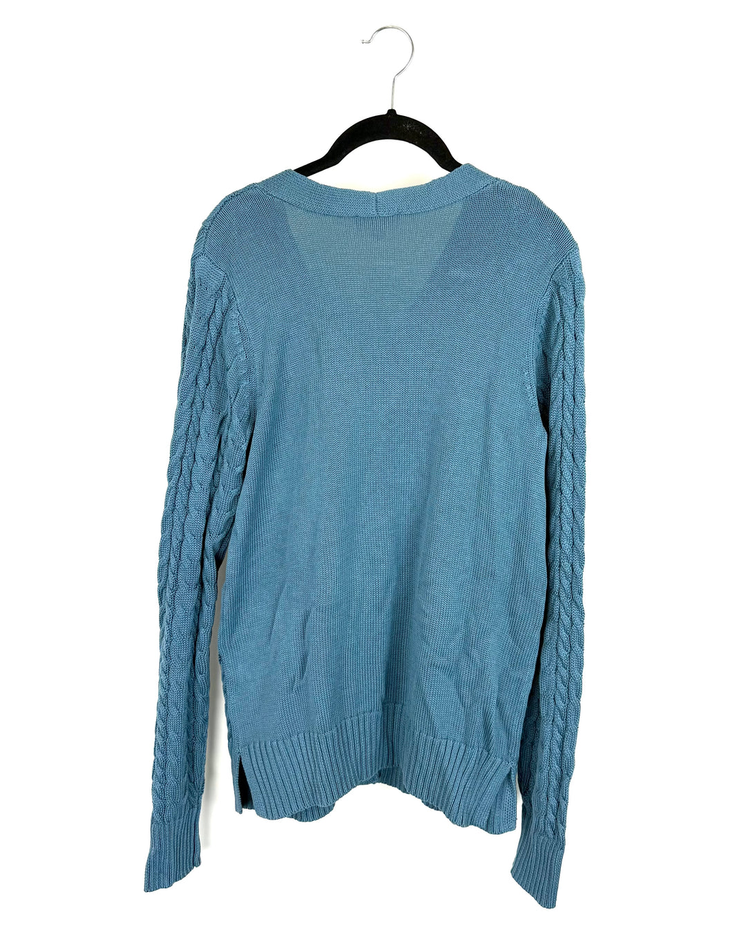 Steel Blue V-Neck Cardigan - Size 6/8