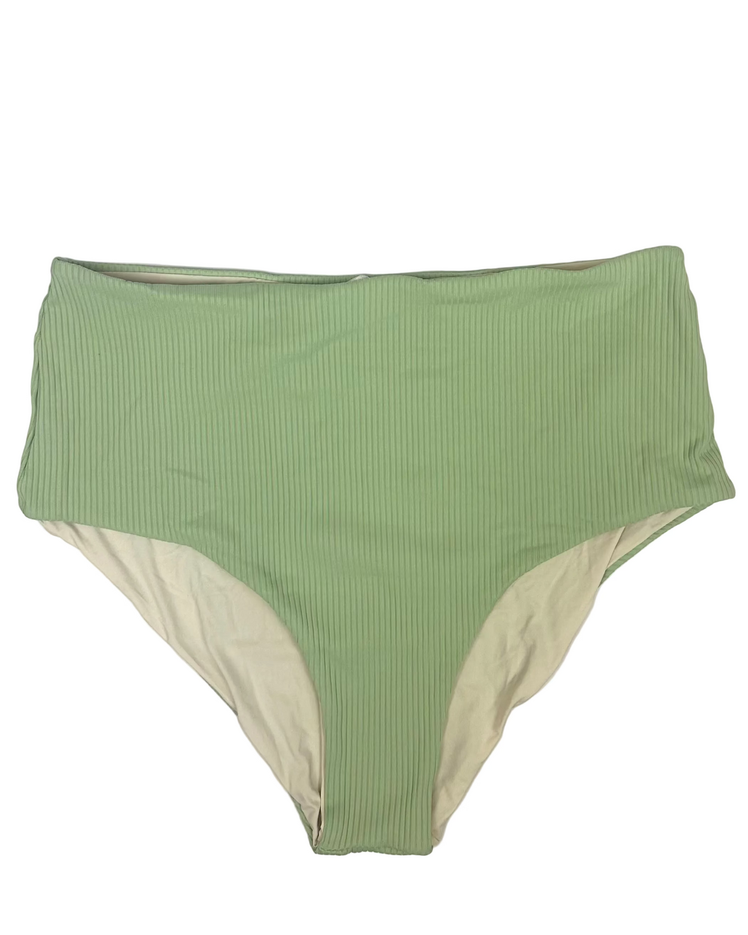 Mint Green Ribbed High Waist Bikini Bottom - XS, S, M, L, XL