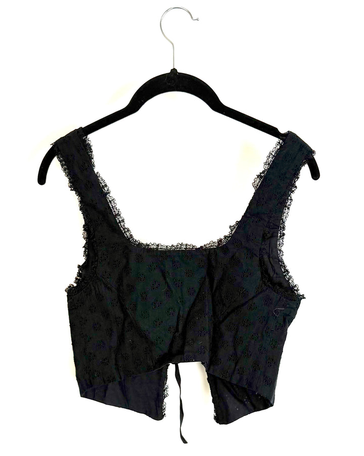 Black Open Front Corset - Size 2/4