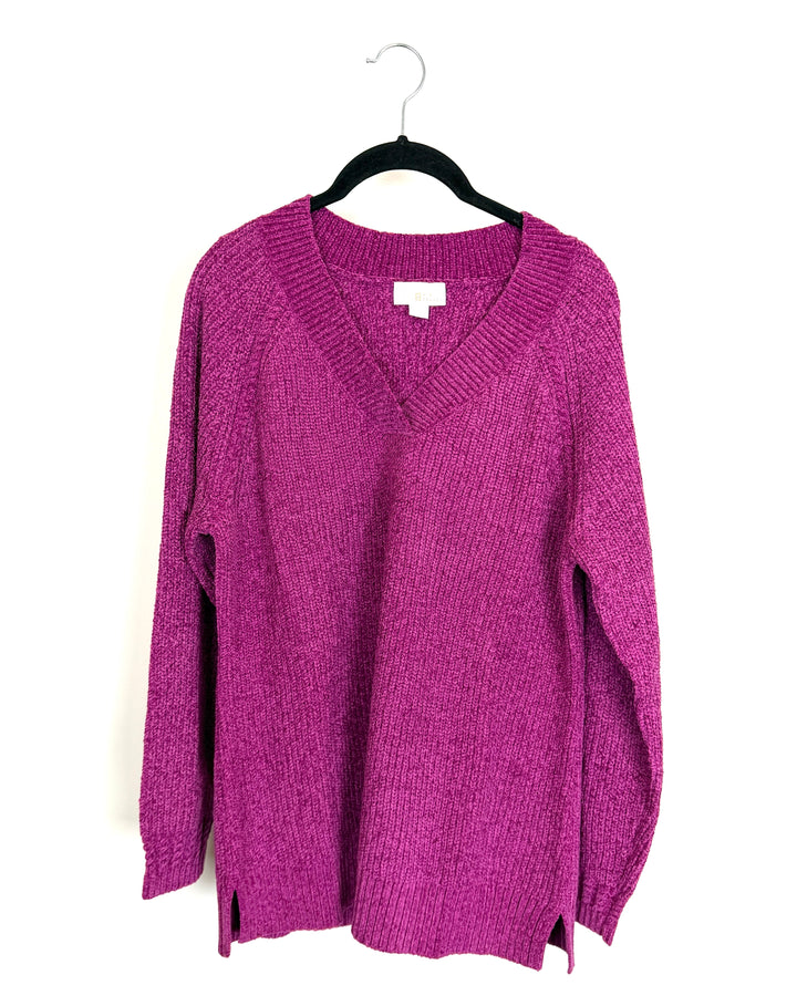 Violet Chunky Knit Sweater - Size 6/8