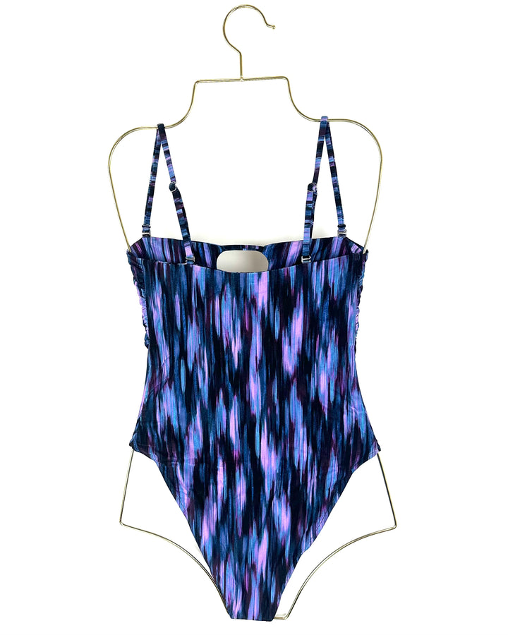 Blue And Purple One Piece Swimsuit - Extra Small and Small