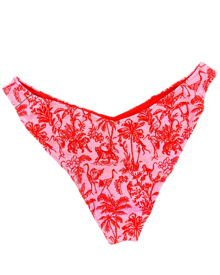 Pink & Red High Cut Bikini Bottom - Extra Extra Extra Large