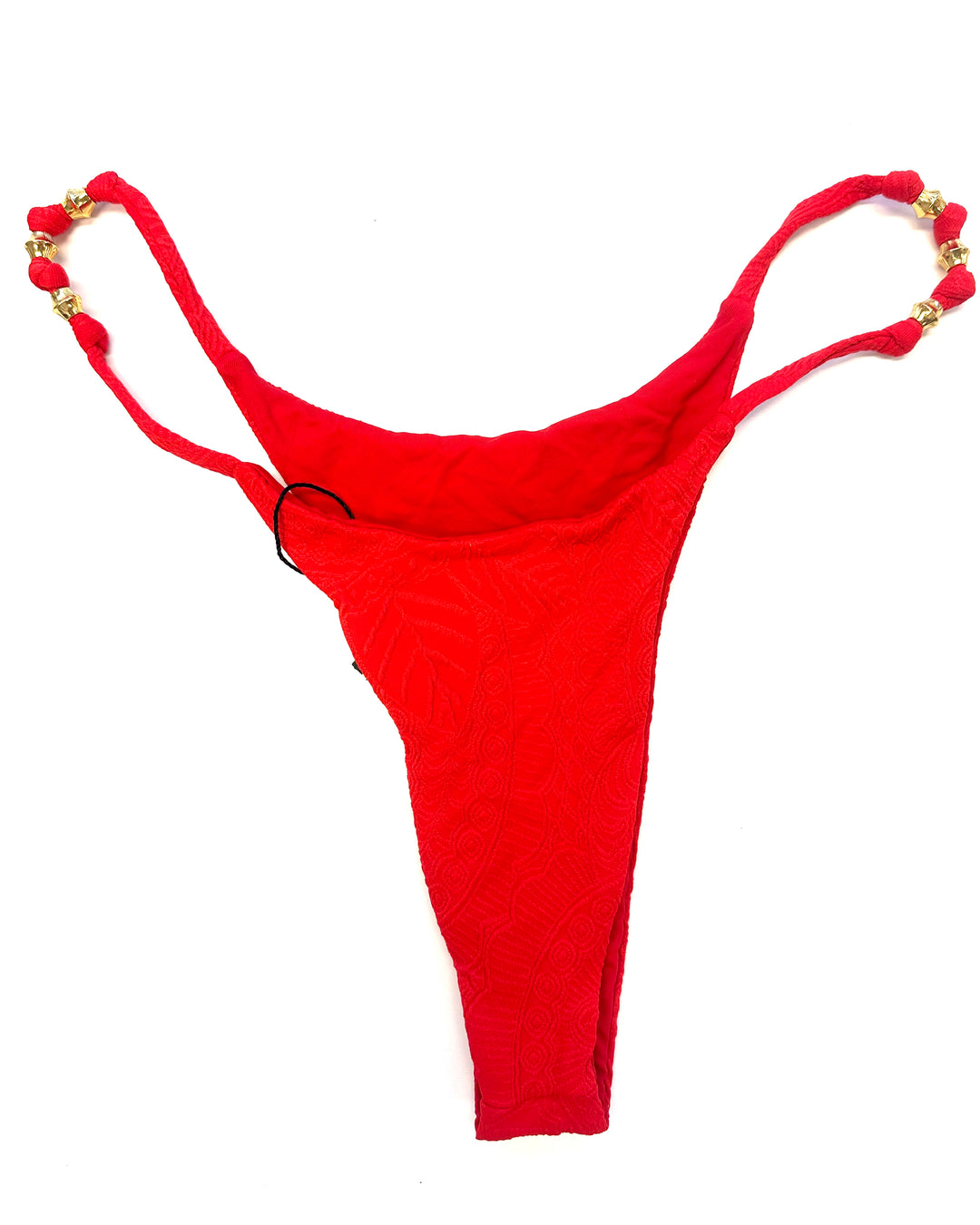 Red Embossed Thong Bikini Bottom - S, M, L, XL, XXL