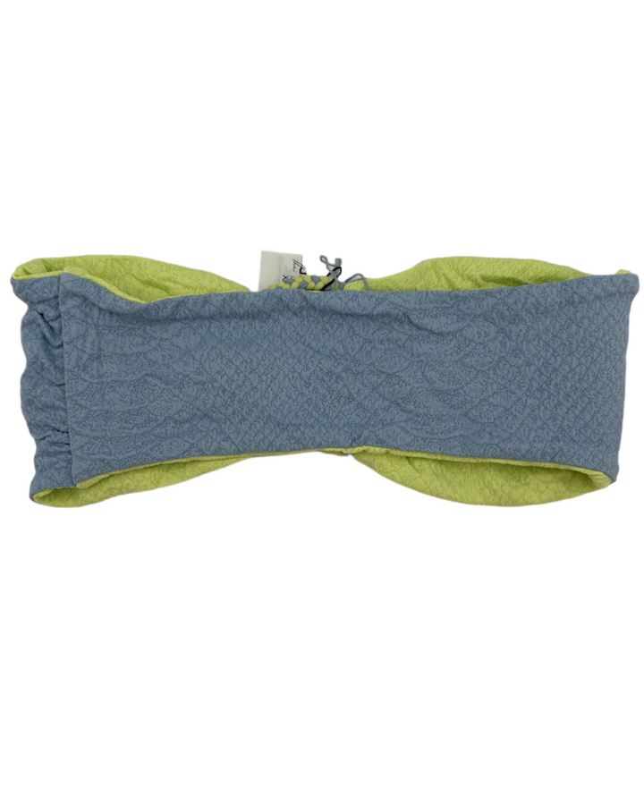 Blue And Green Reversible Strapless Bandeau Bikini Top - XS, S, M, XL, XXLXXL