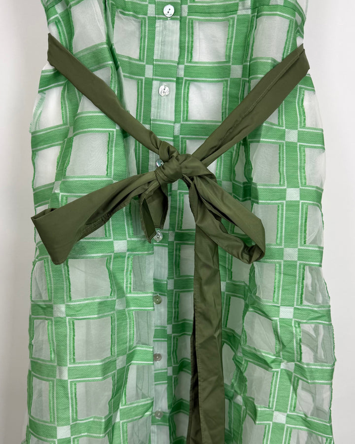 Green Belted Dress - Size 4/6
