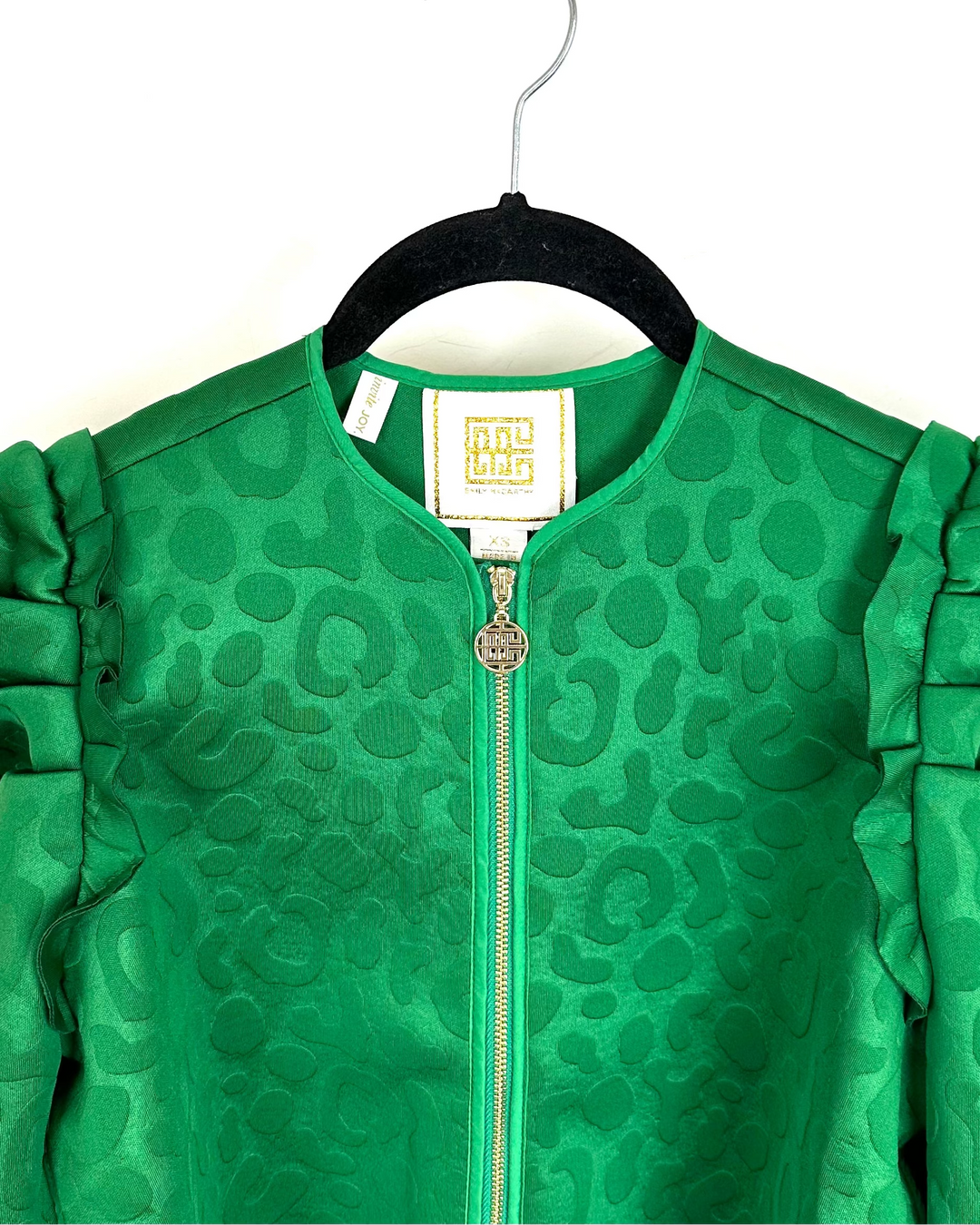 Green Cheetah Scuba Jacket - Extra Small / Small