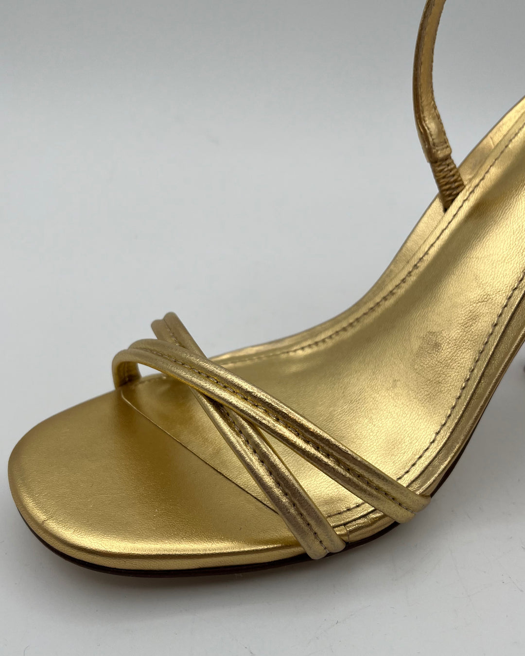 Metallic Gold Strappy Heels - Size 7, 9 and 10