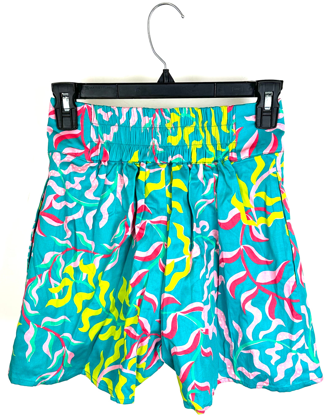 Teal Pleated Short - Extra Extra Small