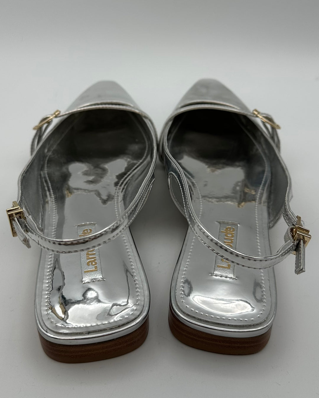 Silver Patent Leather Flat - Size 8.5