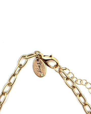 Gold Multicolor Gemstone Necklace