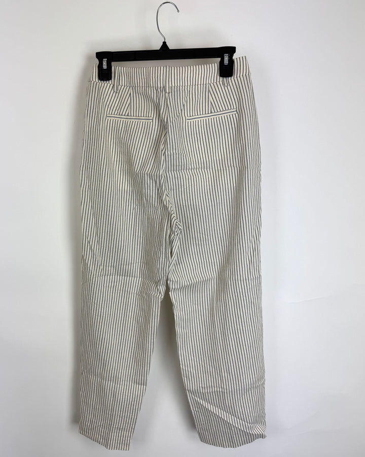 J.Crew Cream Striped Trousers - Size 2
