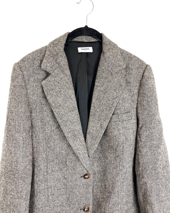 Brown Textured Coat - Size 4/6