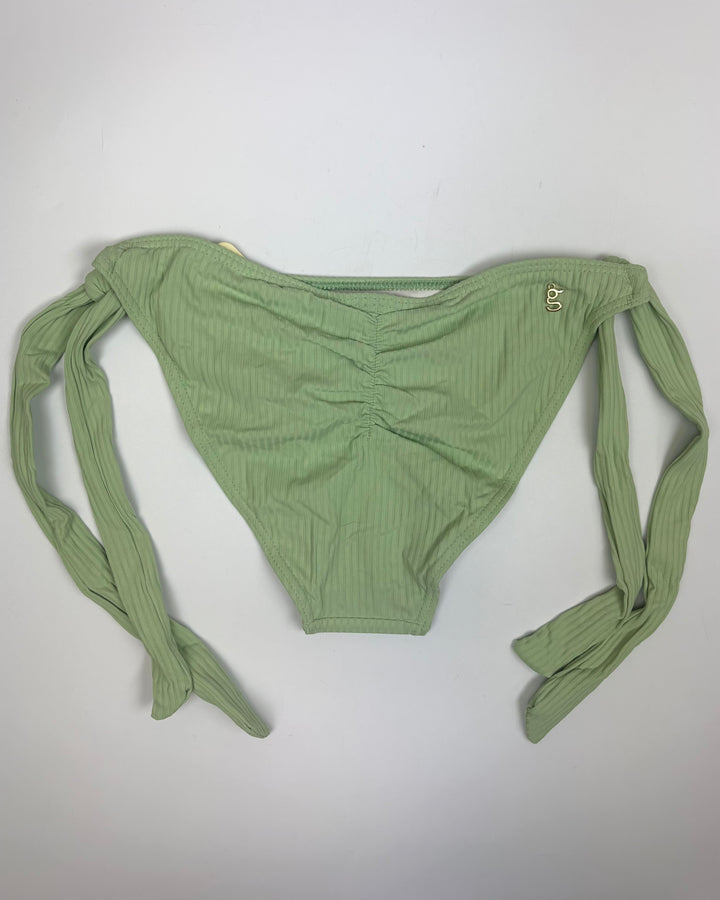 Mint Green & Gold Ring Ribbed Bikini Bottom - Small