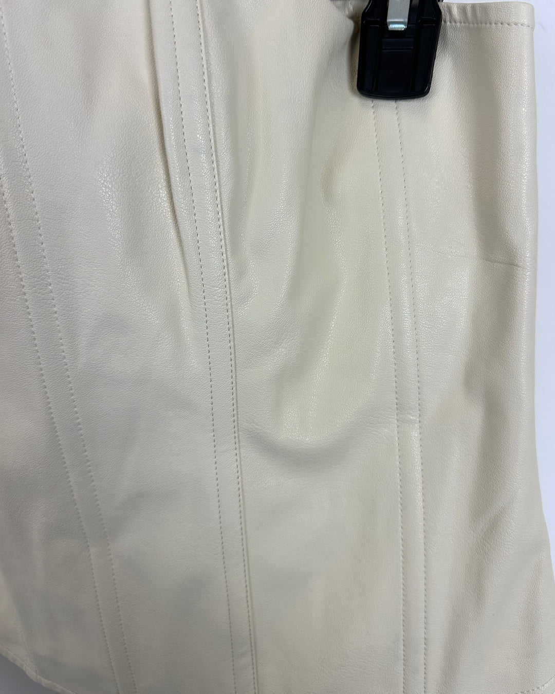 Miaou Cream Faux Leather Corset Top - 3X