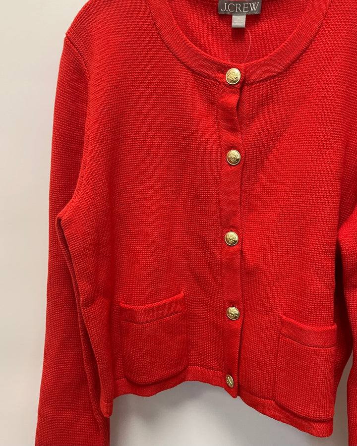 Red Cardigan With Gold Buttons - Size 4/6