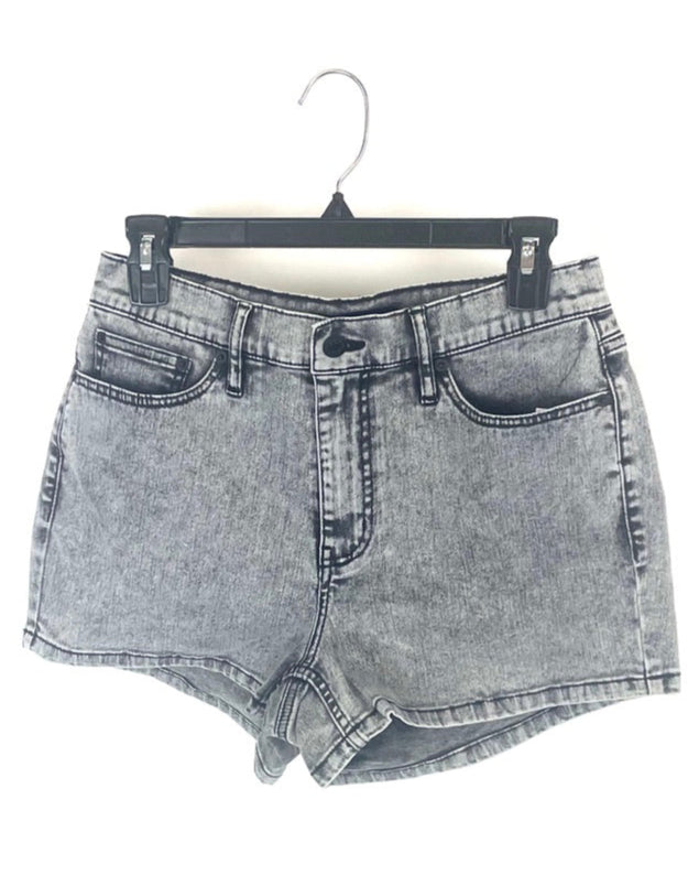 Black Washed Jean Shorts - Size 28