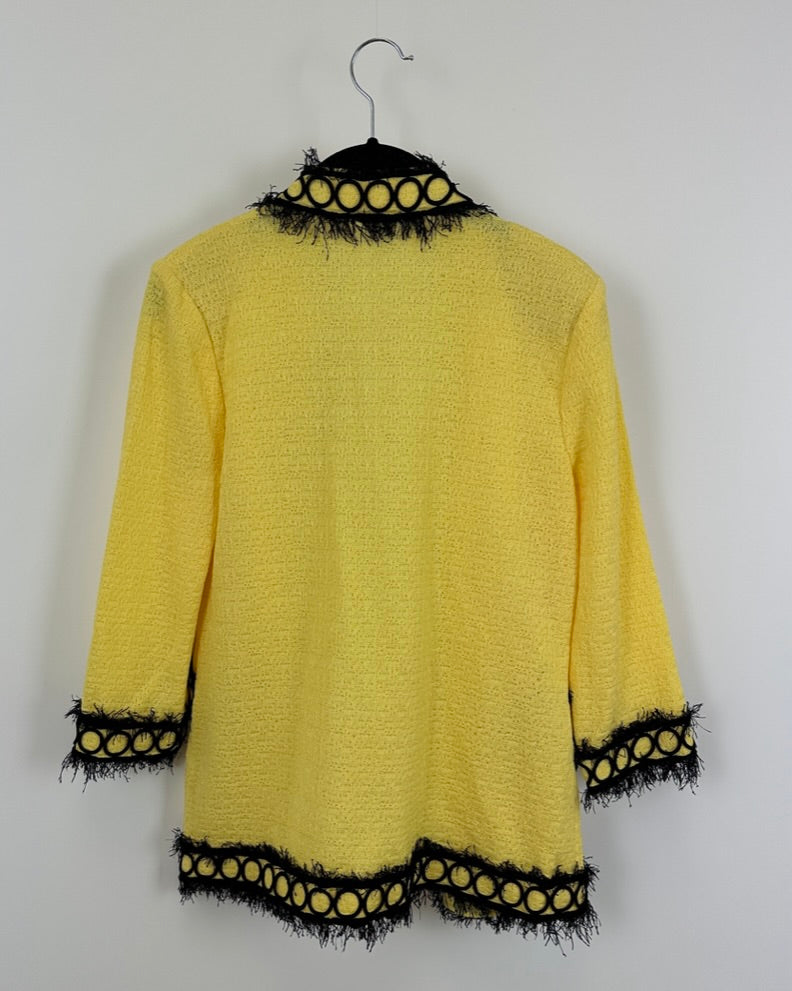 Yellow And Black Knit Cardigan - Size 2-4