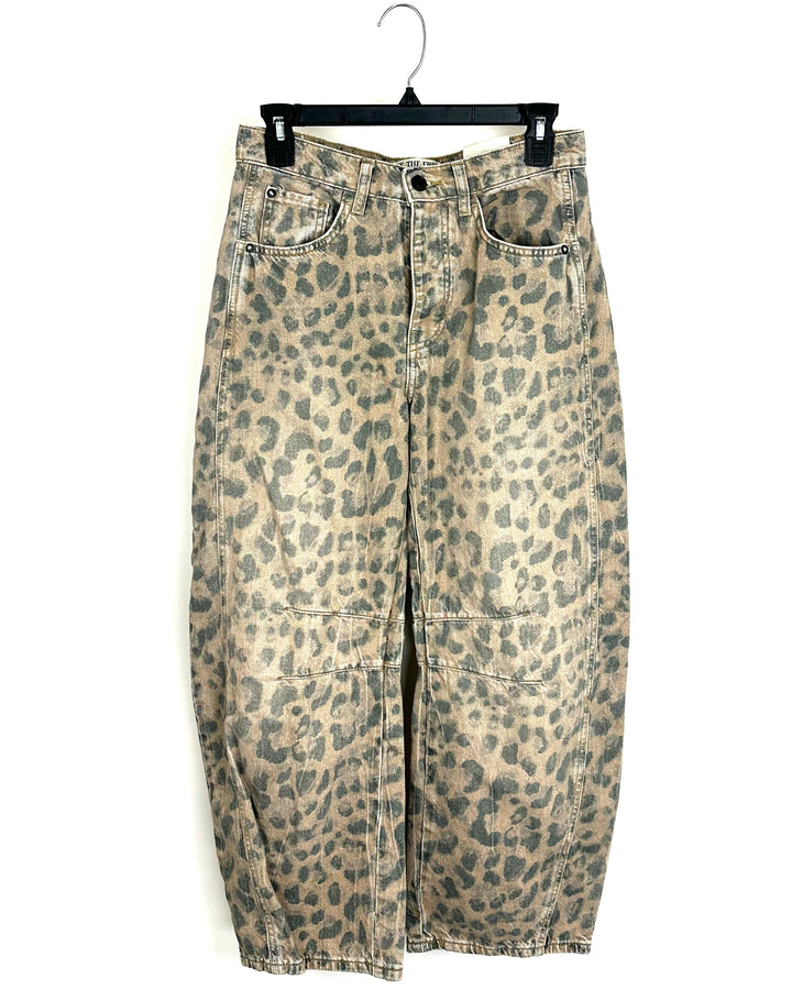 We The Free Leopard Barrel Jeans - Size 25