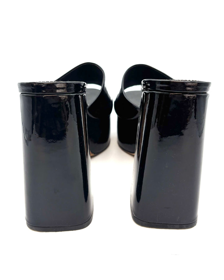 Larroude Black Platform Mule - Size 8