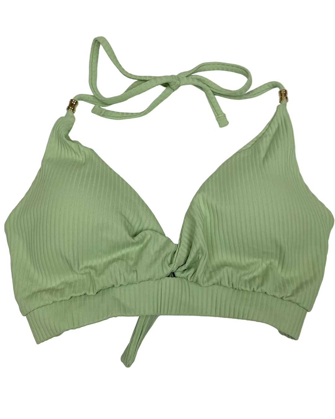 Mint Green Halter Twist Front Top - Small