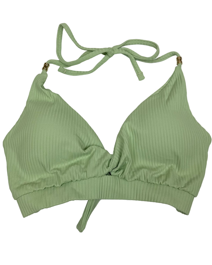 Mint Green Halter Twist Front Top - Small