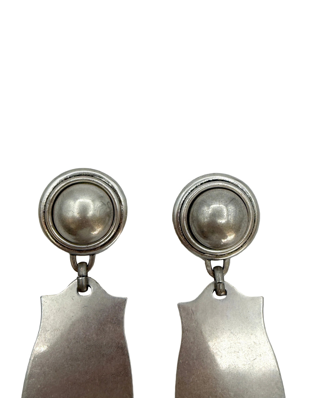 Oversized Silver Drop Earrings