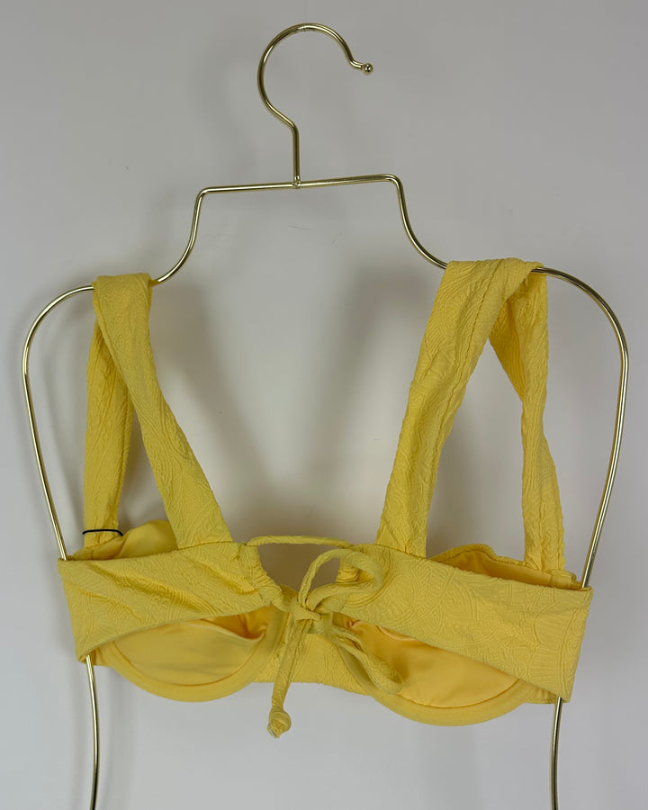 Yellow Embossed Underwire Bikini Top - Extra Small and Extra Large