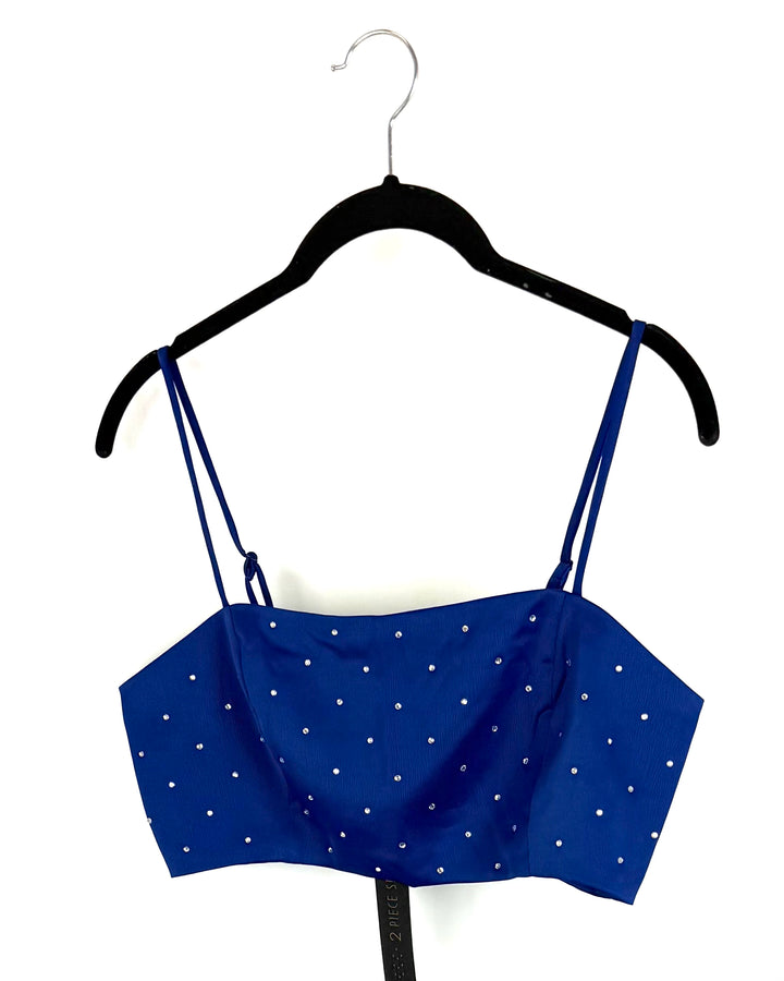 Royal Blue Gemstone Crop Top - Size 2/4, 6/8