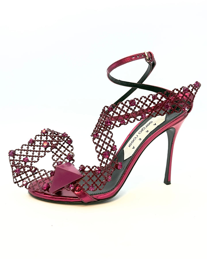 Metal Dark Pink Heels - Size 38