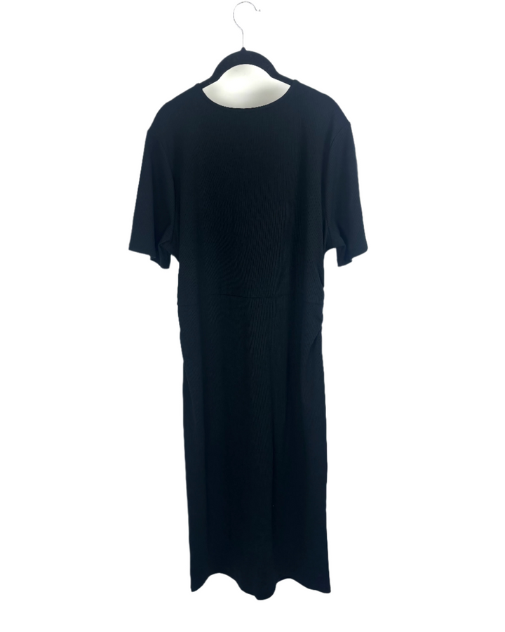 Black Short Sleeve Cutout Dress - Size 2X