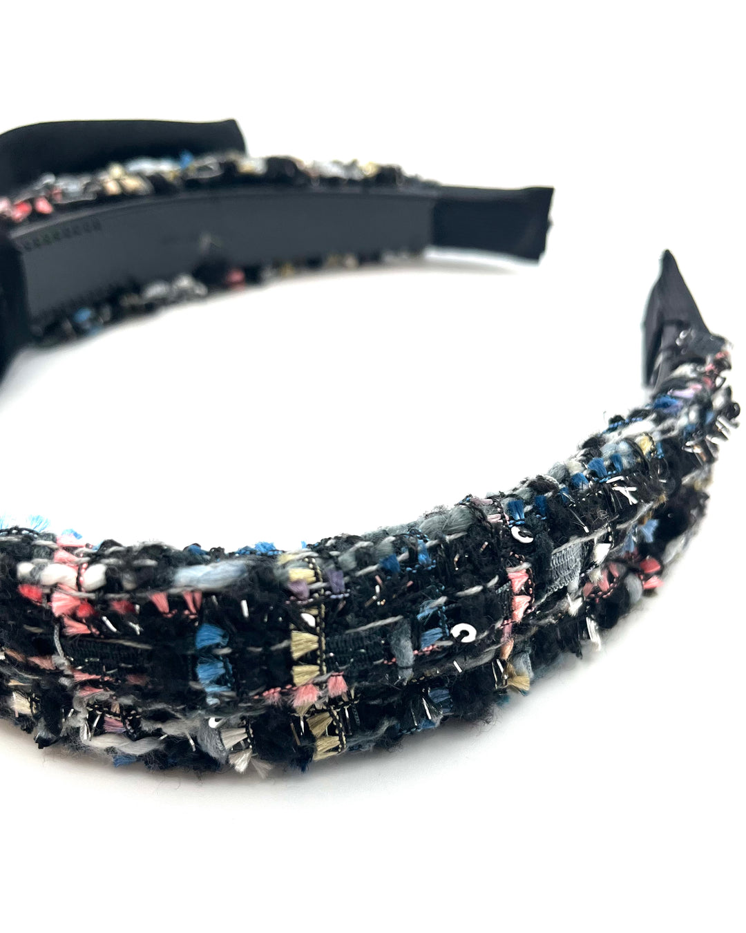 Multicolor Tweed Bow Headband