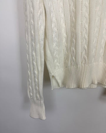 Ivory Cable Knit Sweater - Size 8/10