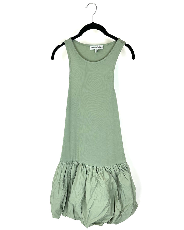 Sage Green Bubble Dress - Medium