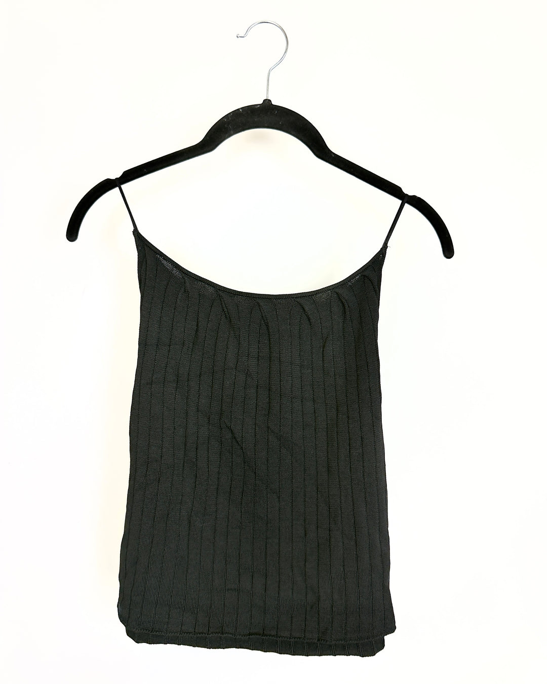 Black Ribbed Knit Top - Size 0/2
