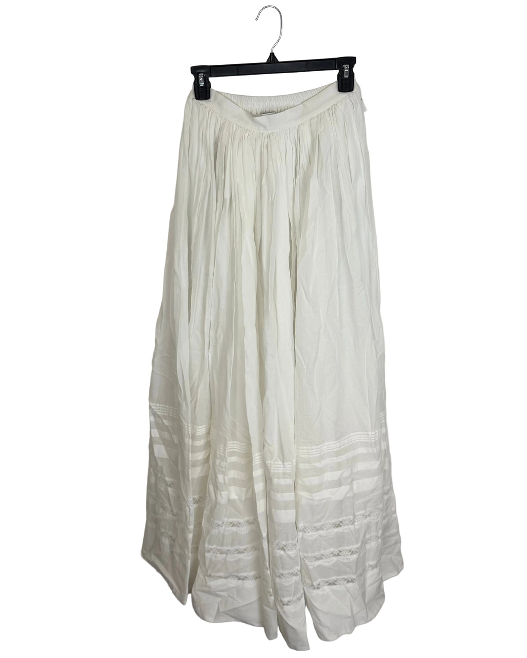 Snowy White Long Flowy Skirt - 0/2, 2/4