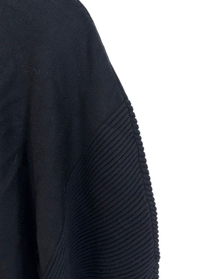 Black Mock Neck Cropped Sweater - Size 6/8