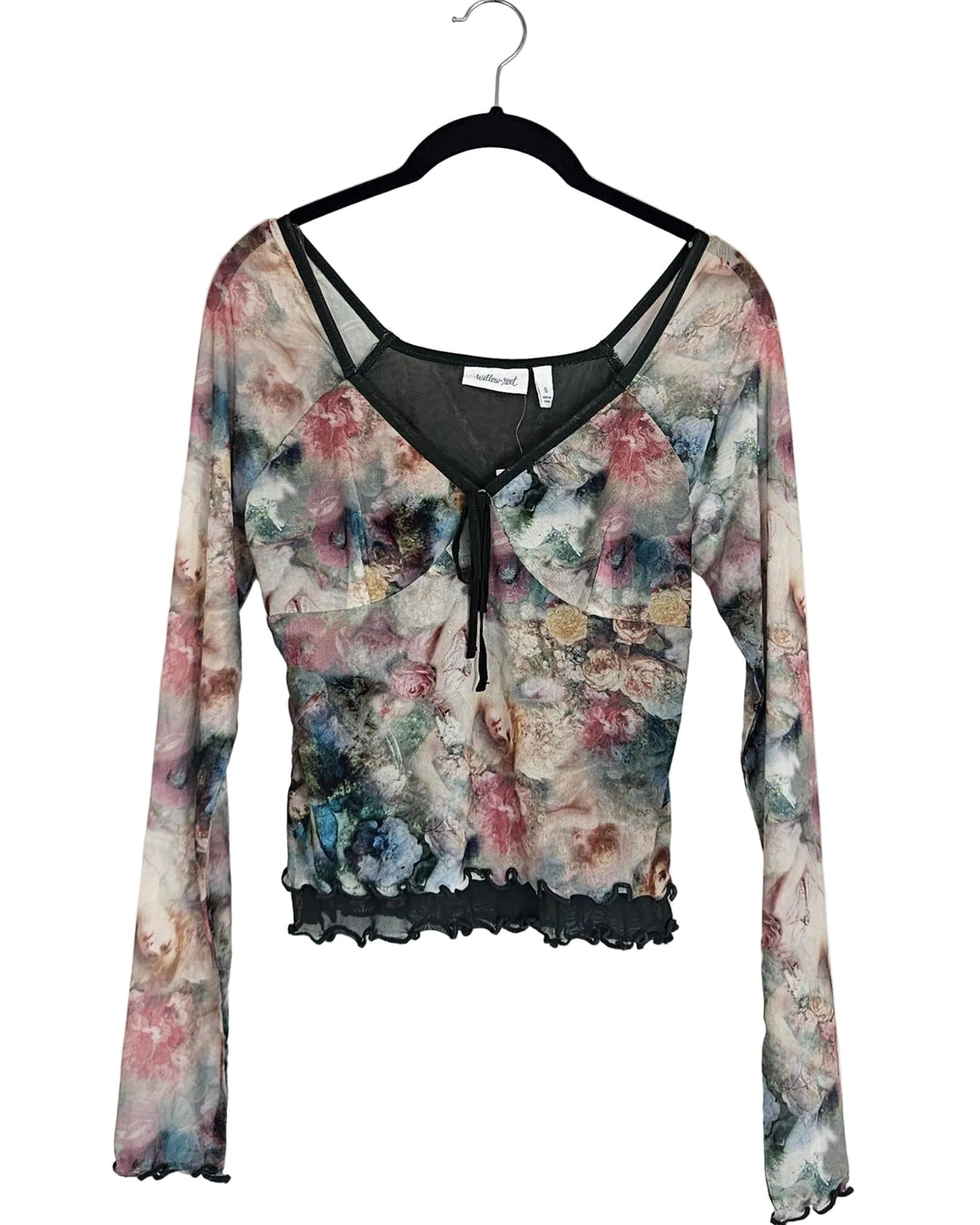 Floral Mesh Top - Size 0/2,2/4, 4/6