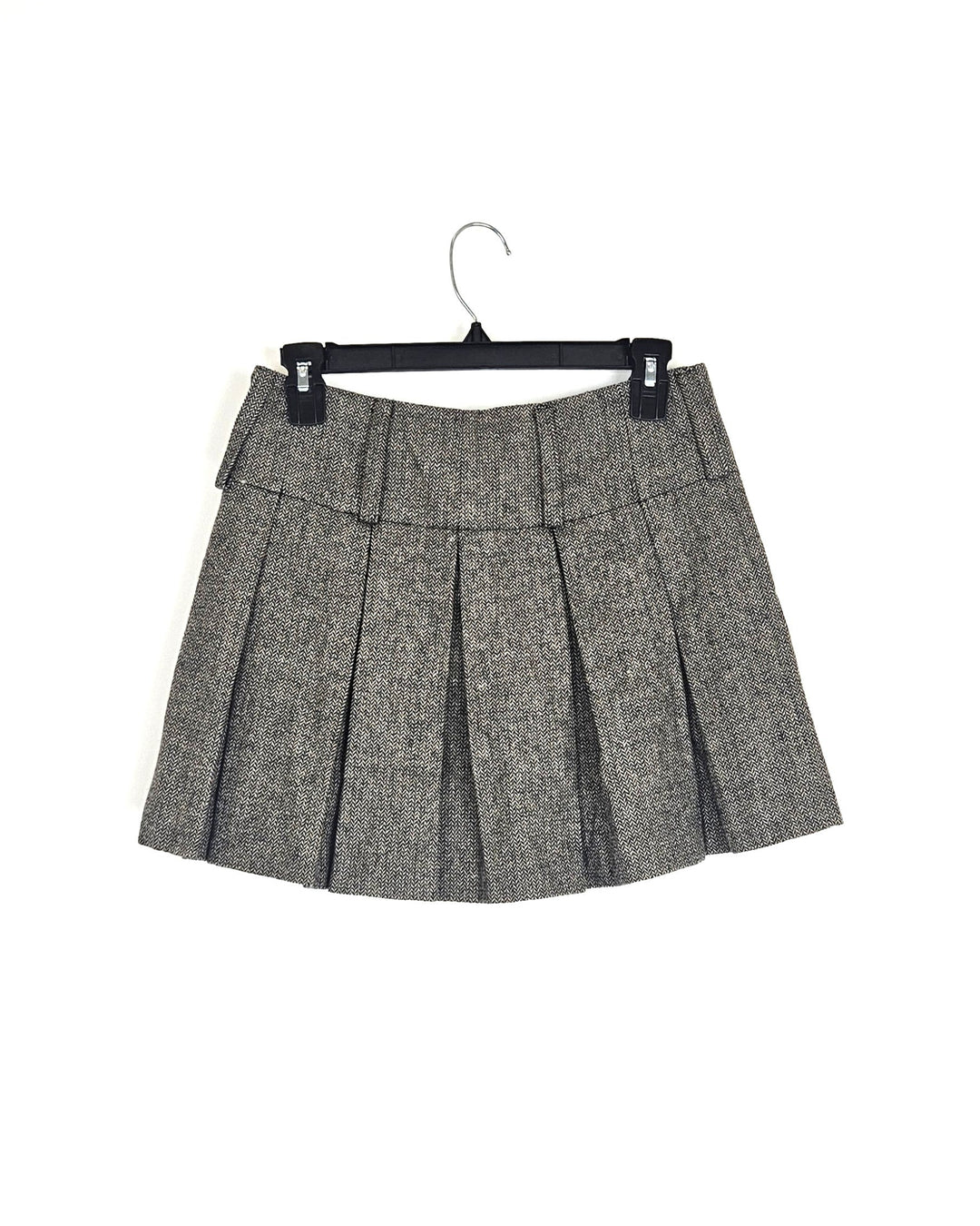 Brown Pleated Skirt - Size 0/2