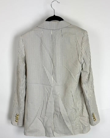 J.Crew Cream Striped Blazer - Size 0