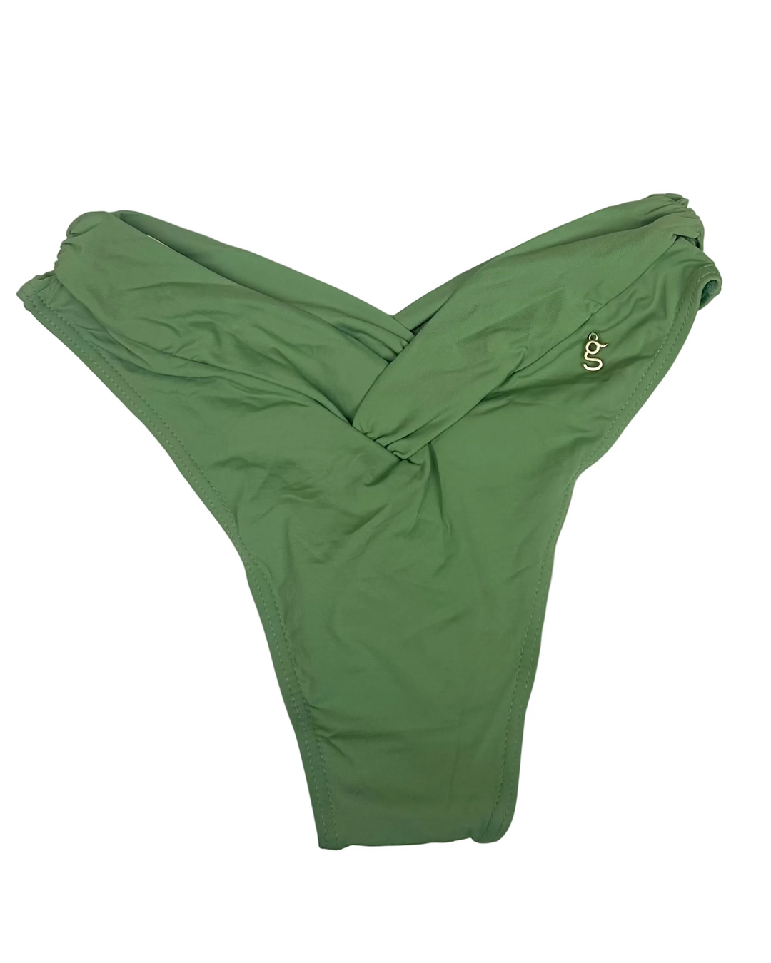 Sage Green Ruched Bikini Bottom - S, M, L