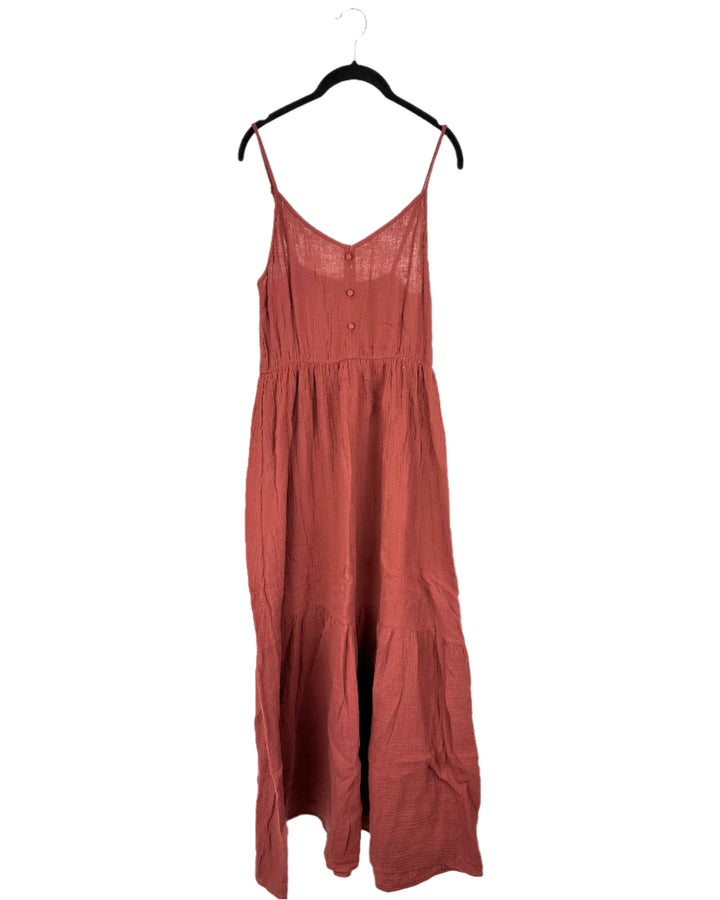 Brick Red Flowy Dress - Size 4/6