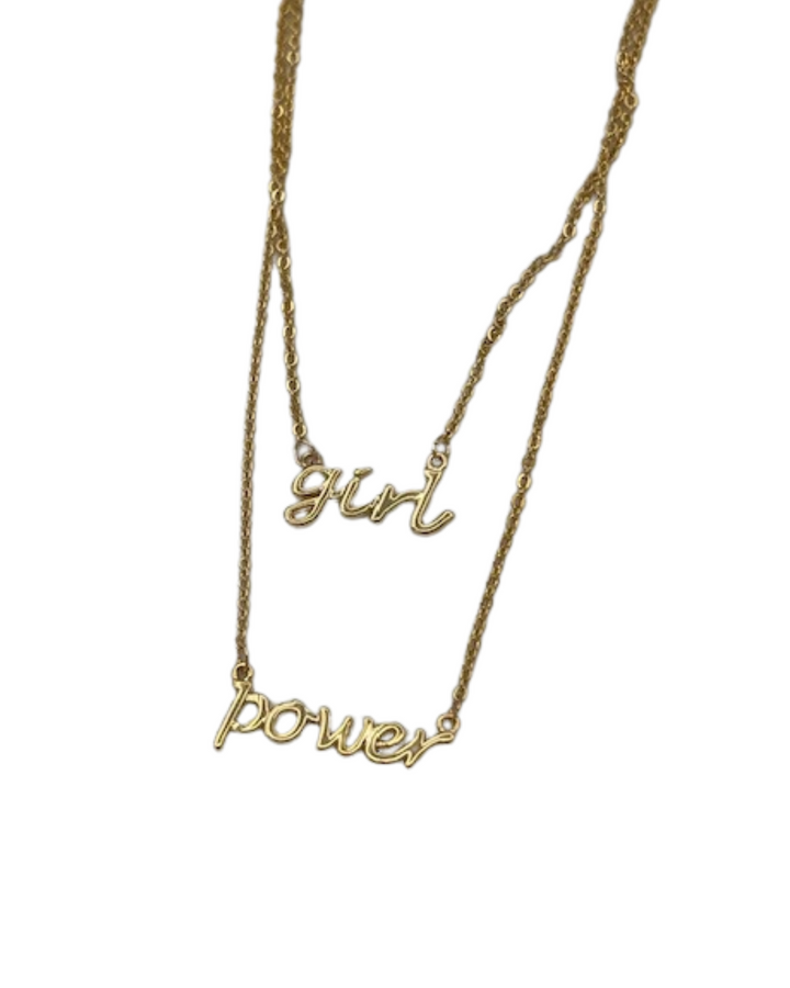 Gold "Girl Power" Necklace