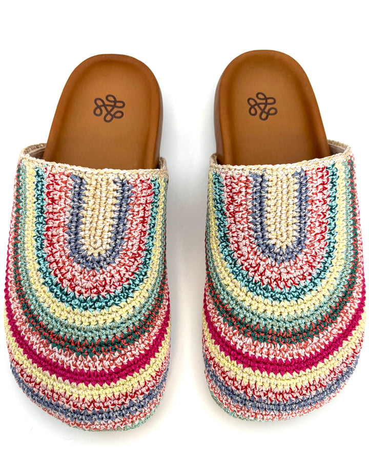 Pastel Multi Crochet Clogs -  Size 6, 7, 8