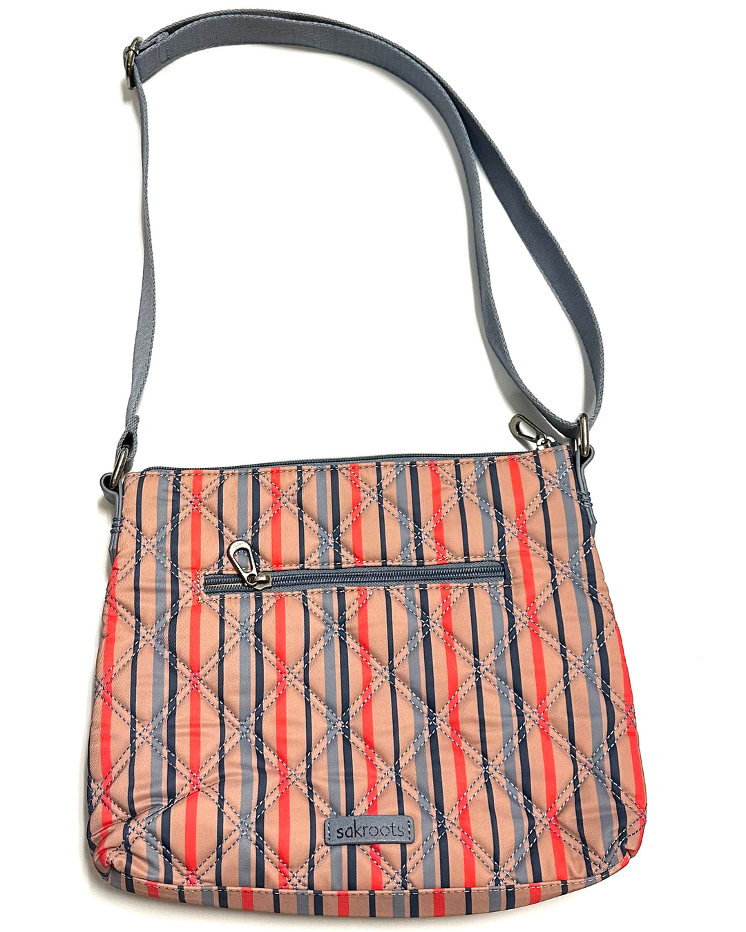 Quilted Striped Pattern Crossbody Bag