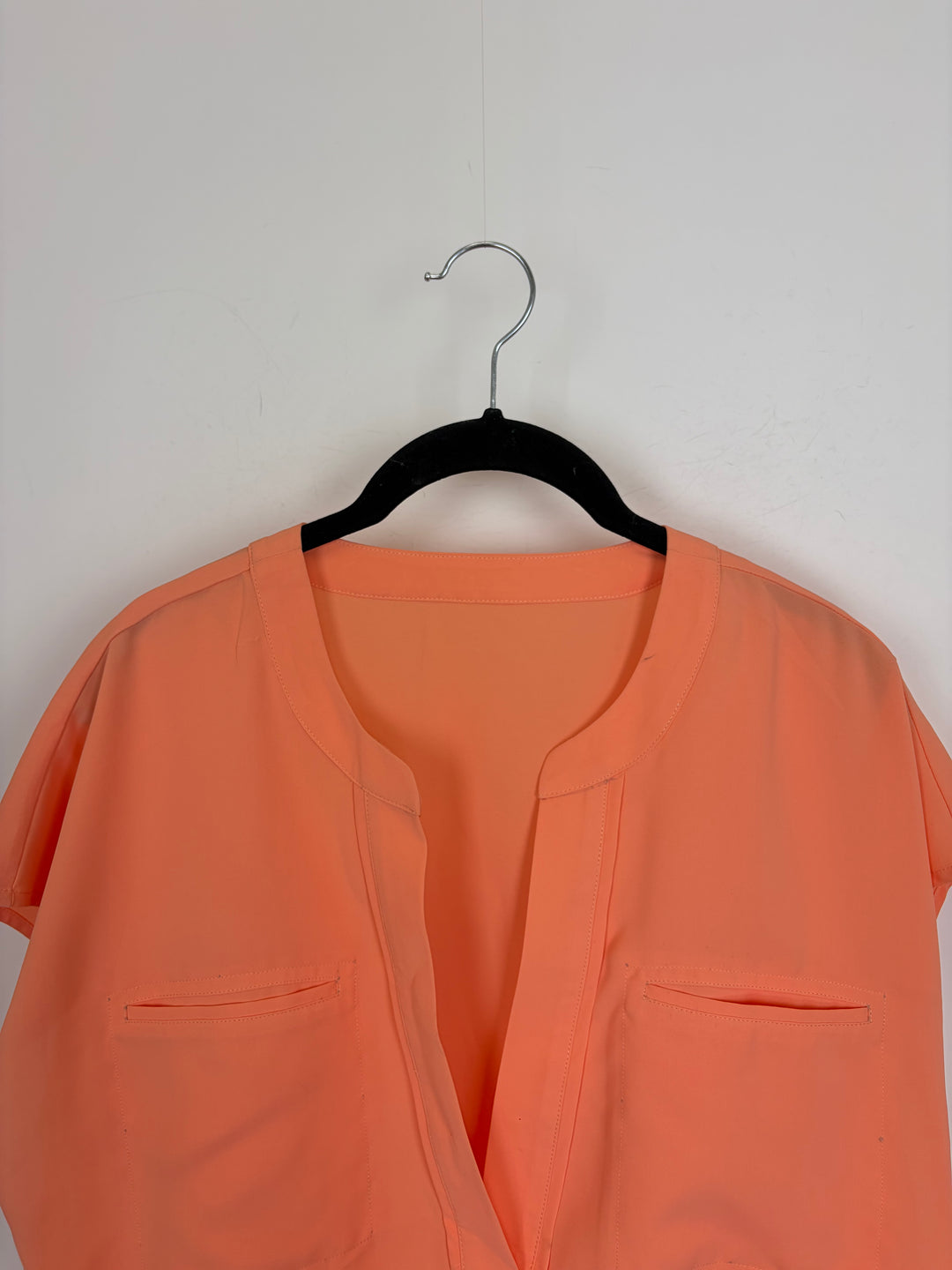 Peach Short Sleeve Blouse - Size 6/8